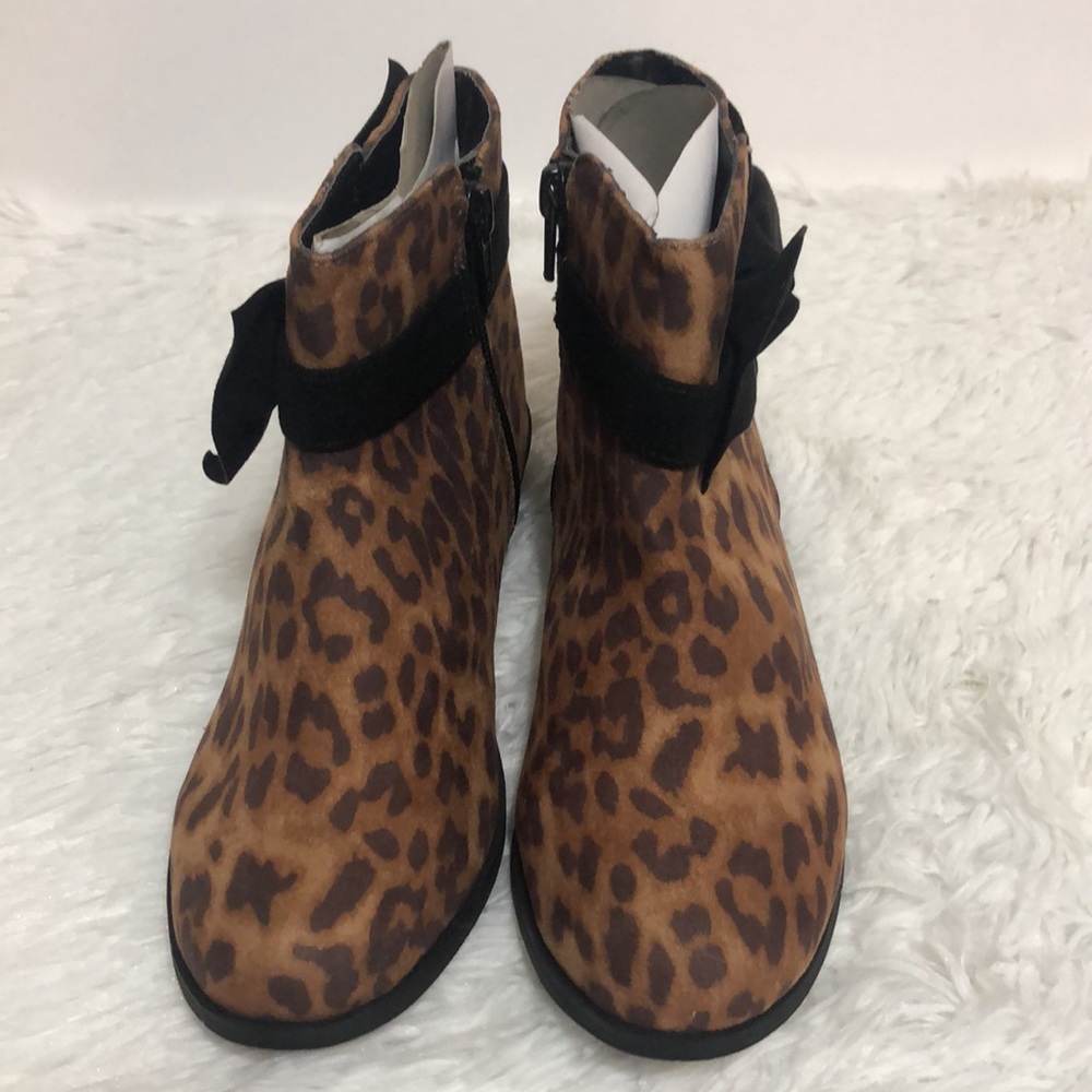 NWOT Mia Big Girls Ankle Boots Animal Print - Picture 11 of 16